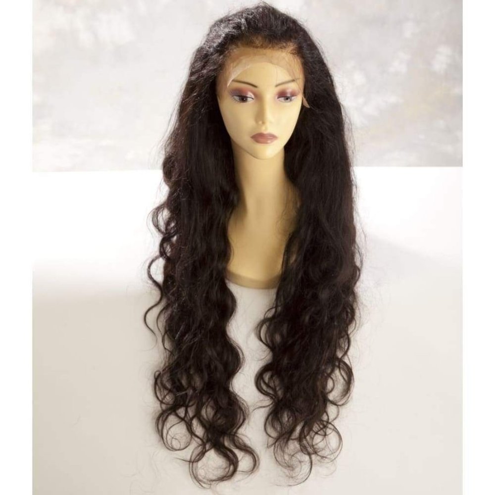 30" SUPER LONG - 100% Human Hair Lace Front Wig